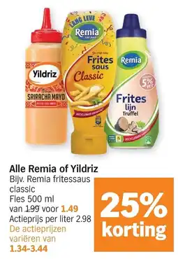 Albert Heijn Alle Remia of Yildriz aanbieding