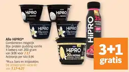 Albert Heijn HiPRO protein pudding aanbieding