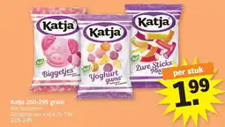Albert Heijn Katja Biggetjes Yoghurt gums Zure Sticks aanbieding