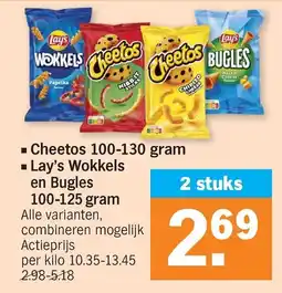 Albert Heijn Cheetos en Lay's Wokkels en Bugles aanbieding