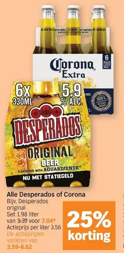 Albert Heijn Alle Desperados of Corona aanbieding