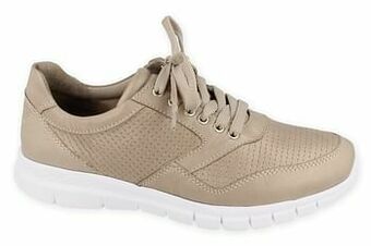 Berca Shoes Andrea Conti Veterschoen Dames Super Light Weight Volledig Leder - Beige aanbieding