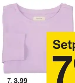 Zeeman T-shirt met lange mouw aanbieding