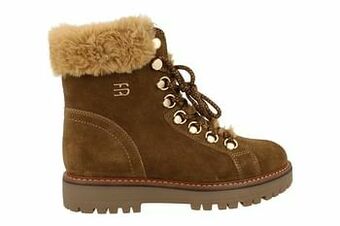 Berca Shoes Esprit Bottine Dames Trend Bergbottine - Taupe aanbieding