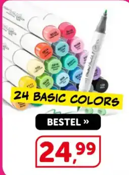 Boekenvoordeel 24 basic colors aanbieding