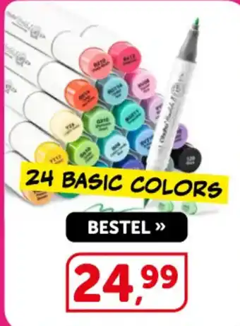Boekenvoordeel 24 basic colors aanbieding