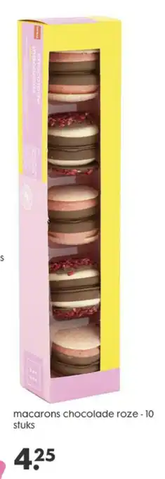 HEMA Macarons chocolade roze aanbieding