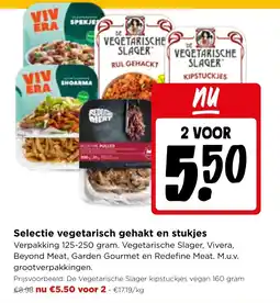 Jumbo selectie vegetarisch gehakt en stukjes aanbieding