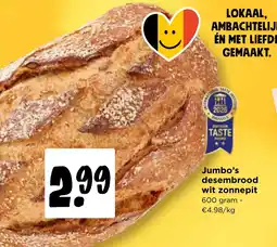 Jumbo Jumbo's desembrood wit zonnepit aanbieding