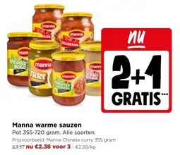 Jumbo Manna warme sauzen aanbieding