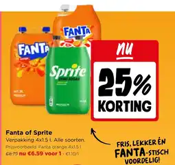 Jumbo Fanta of Sprite aanbieding