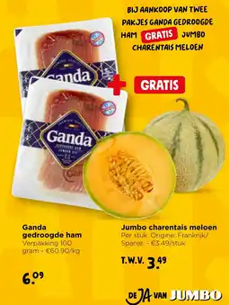 Jumbo Ganda gedroogde ham aanbieding