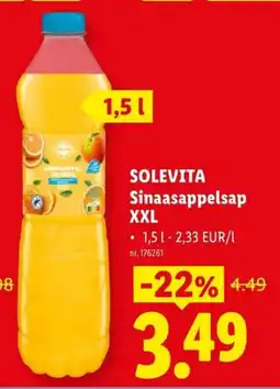 Lidl Solevita sinaasappelsap XXL aanbieding