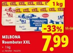 Lidl Milbona Roomboter XXL aanbieding