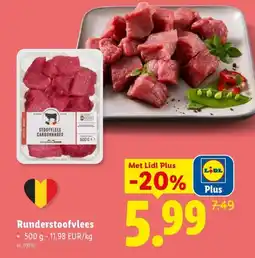 Lidl Runderstoofvlees aanbieding