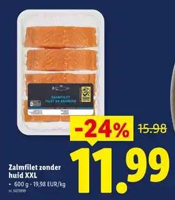 Lidl Zalmfilet zonder huid XXL aanbieding