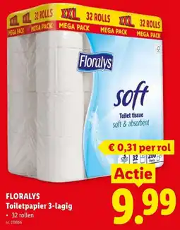 Lidl Floralys toilet papier 3-lagig aanbieding