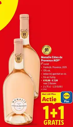 Lidl Monalie Côtes de Provence AOP aanbieding