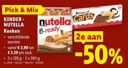 Lidl Kinder nutella koeken aanbieding