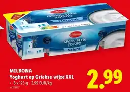 Lidl MILBONA Yoghurt op Griekse wijze XXL aanbieding