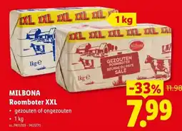 Lidl Milbona roomboter xxl aanbieding