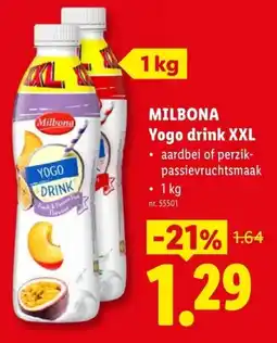 Lidl MILBONA Yogo drink XXL aanbieding