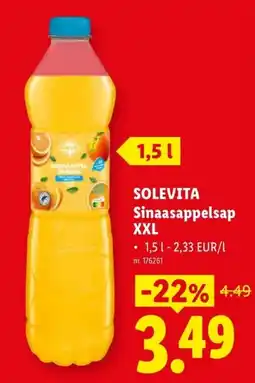 Lidl Solevita sinaasappelsap xxl aanbieding