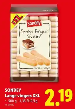 Lidl Sondey lange vingers xxl aanbieding