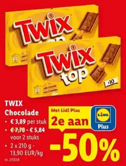 Lidl Twix chocolade aanbieding