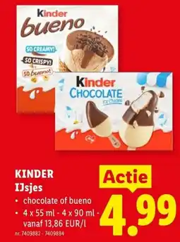 Lidl Kinder ijsjes aanbieding