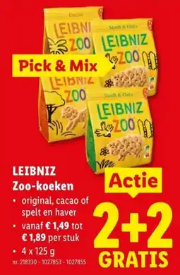 Lidl LEIBNIZ Zoo-koeken aanbieding