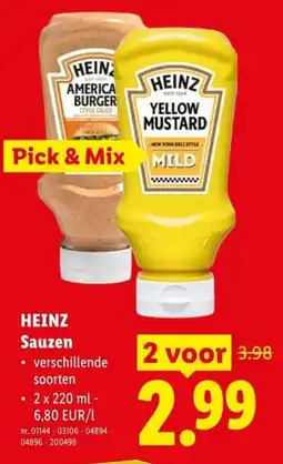 Lidl Heinz sauzen aanbieding