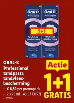 Lidl oral-b professional tandpasta tandvlees-bescherming aanbieding