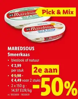 Lidl Maredsous Smeerkaas aanbieding
