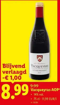 Lidl Vacqueyras AOP aanbieding