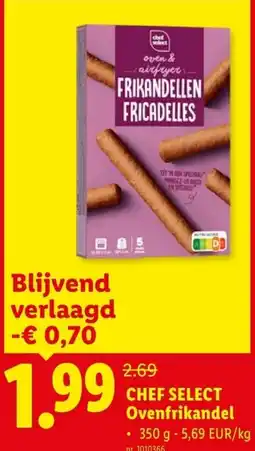 Lidl chef select ovenfrikandel aanbieding