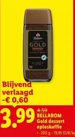 Lidl Bellaram gold dessert oploskoffie aanbieding