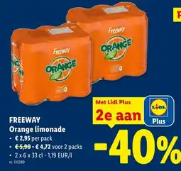 Lidl Freeway orange limonade aanbieding