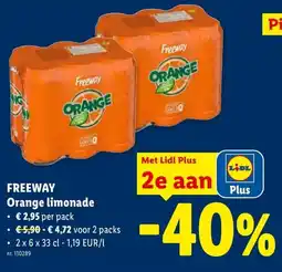 Lidl Freeway orange limonade aanbieding