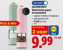 Lidl Elektrische peper- of zoutmolen aanbieding