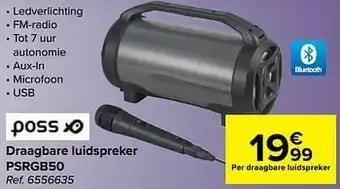 Carrefour Poss draagbare luidspreker psrgb50 aanbieding