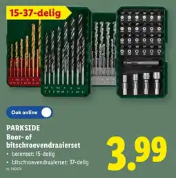 Lidl Parkside boor- of bitschroevendraaierset aanbieding