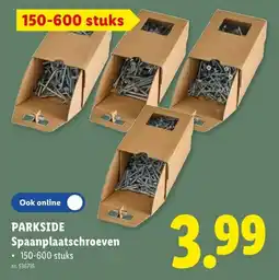 Lidl Parkside spaanplaatschroeven aanbieding