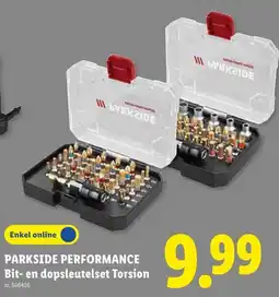 Lidl Parkside performance bit- en dopsleutelset torsion aanbieding