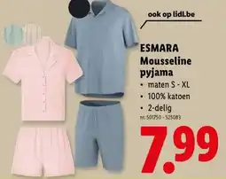 Lidl Esmara mousseline pyjama aanbieding