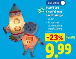 Lidl Playtive knuffel met nachtlampje aanbieding