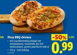 Lidl Pizza BBQ chicken aanbieding
