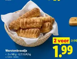 Lidl Worstenbroodje aanbieding