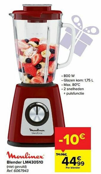 Carrefour Moulinex blender lm430510 aanbieding