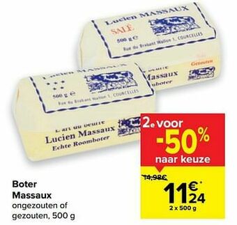 Carrefour Boter massaux aanbieding